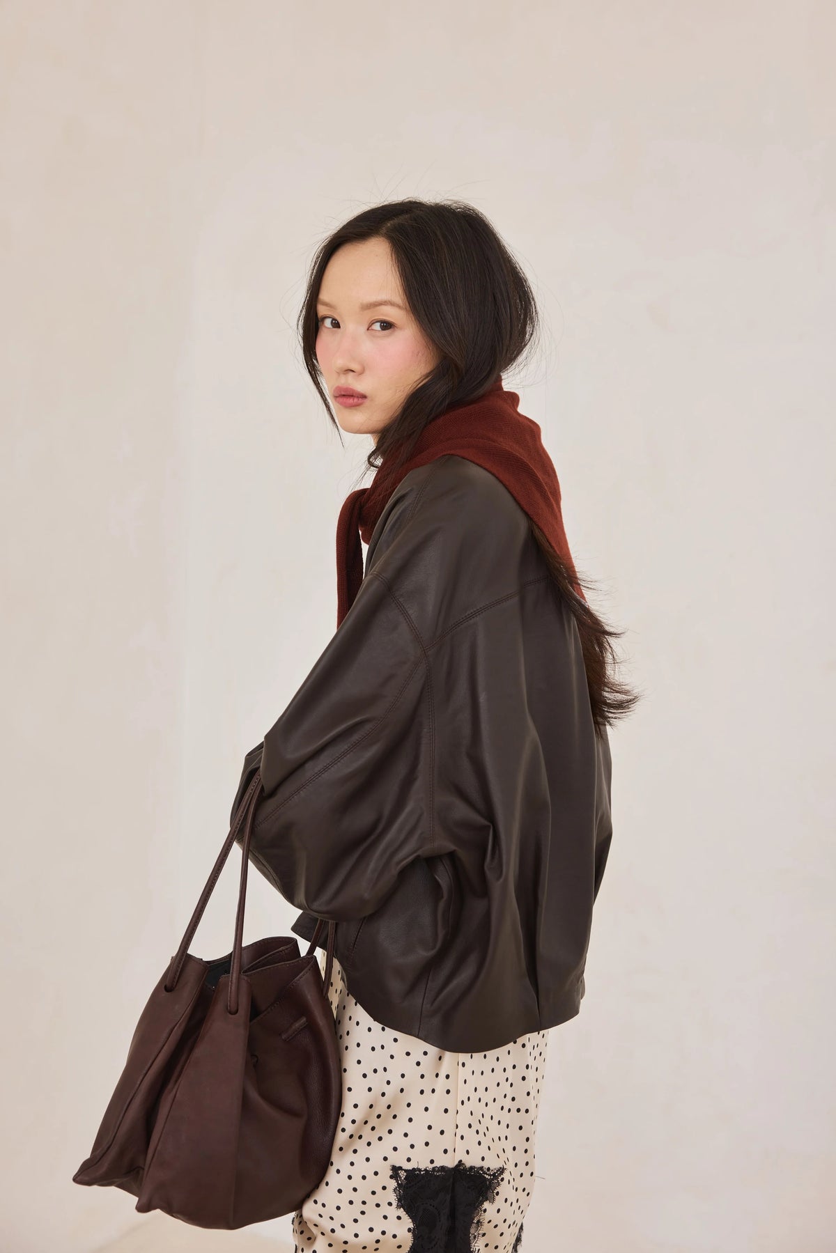 Arctic Fox Brown Triangle Scarf