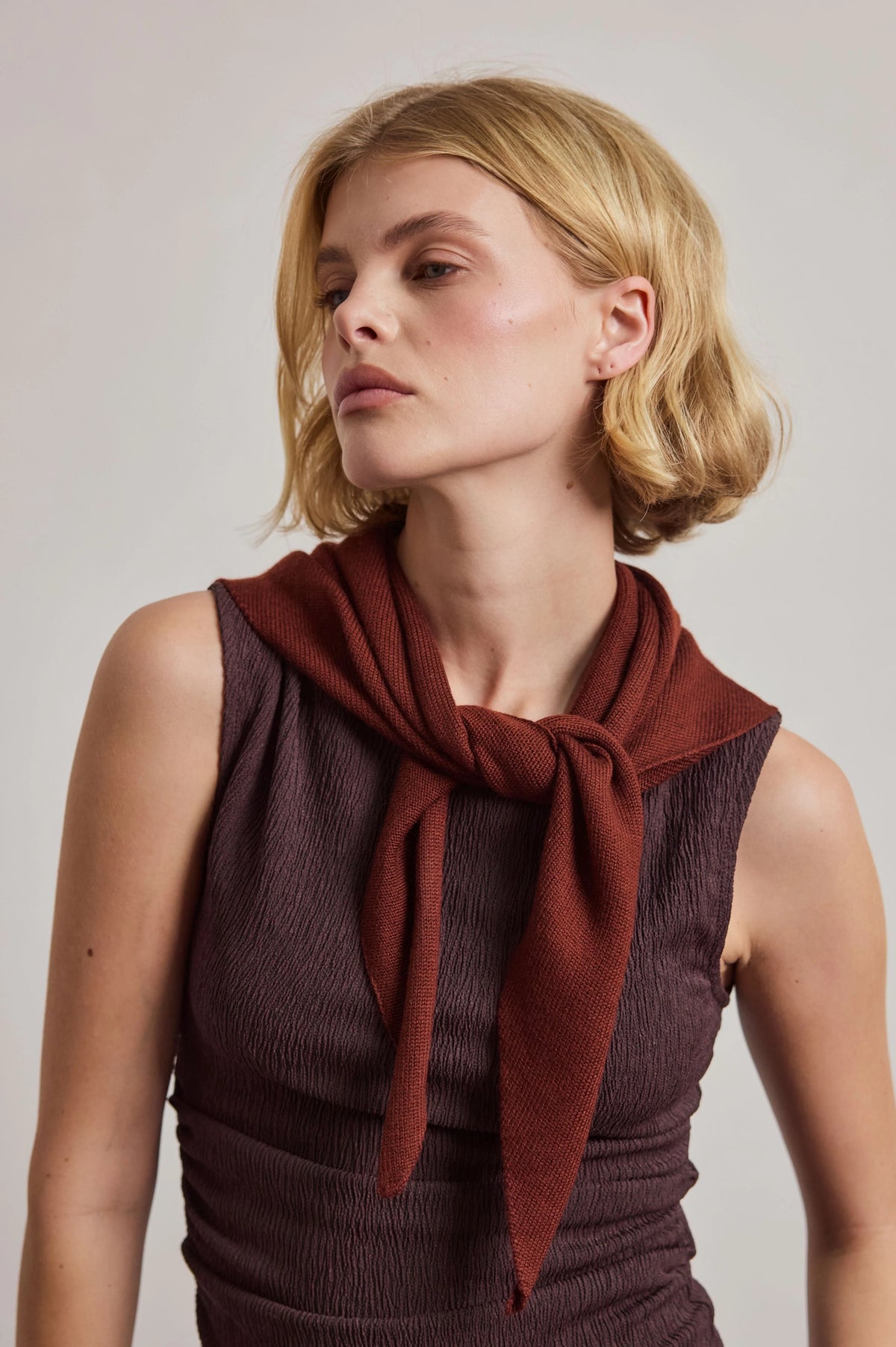 Arctic Fox Brown Triangle Scarf
