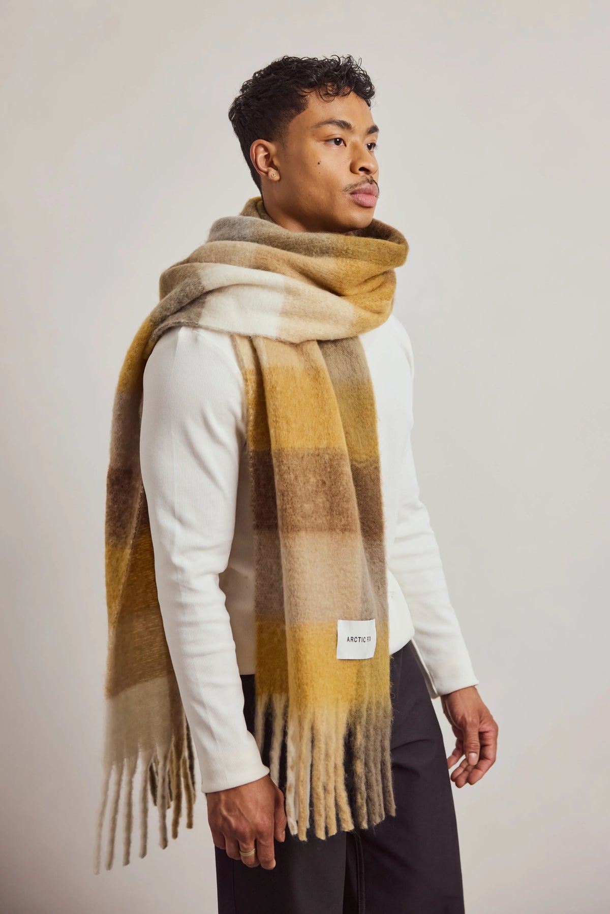 The Reykjavik Check Scarf - Golden Woodland