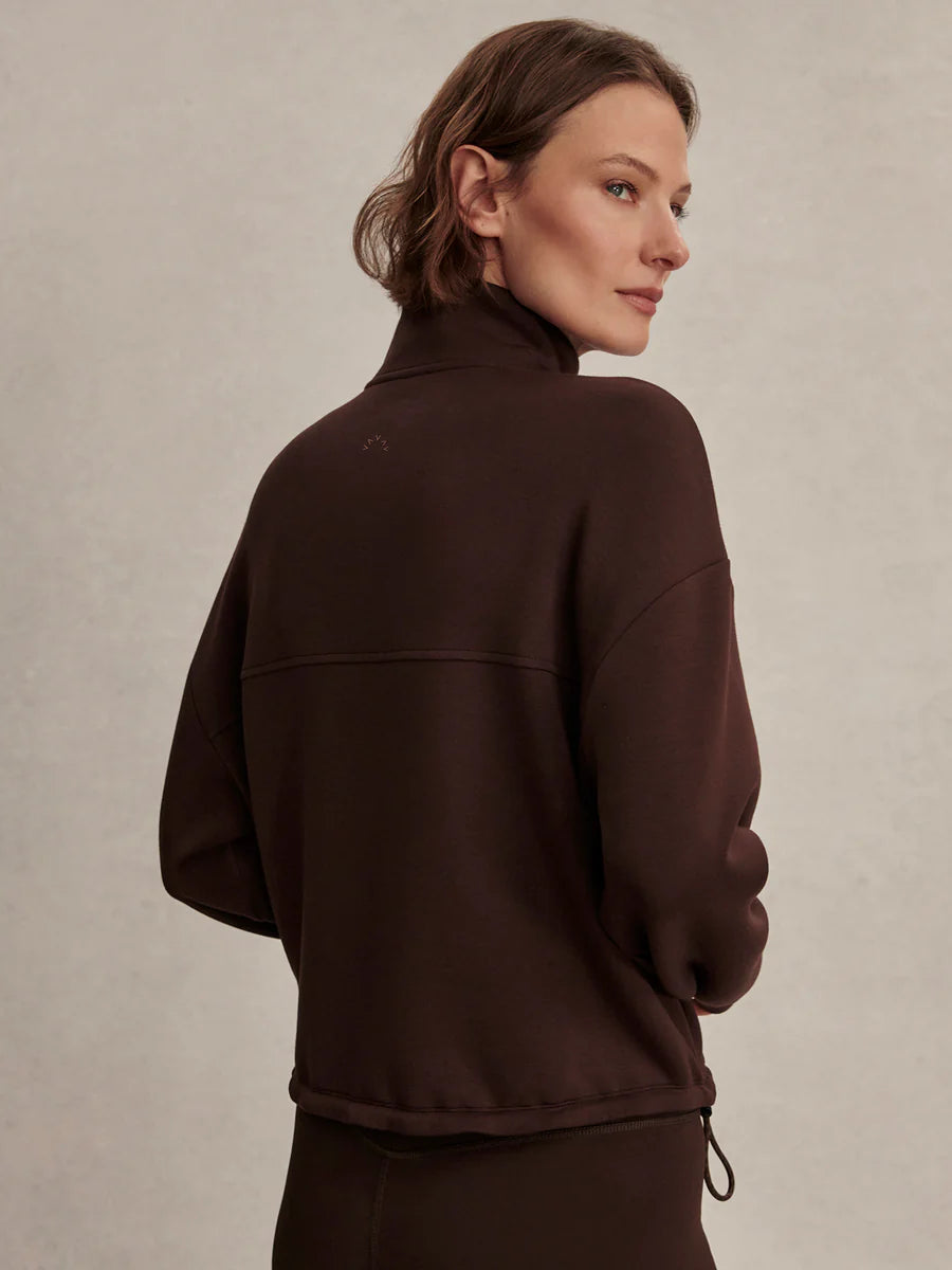 Sian Cropped Half-Zip Sweat