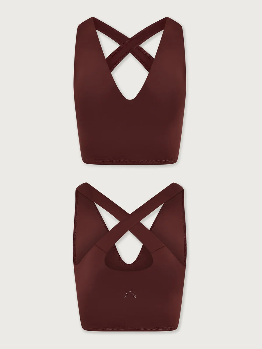 Always Burke Cropped Tank - Deep Mahogany