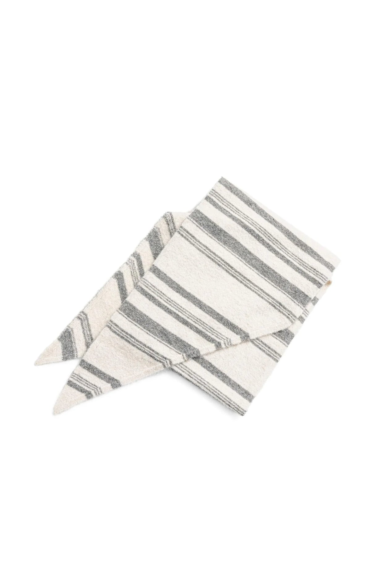 Knitted Stripe Triangle Scarf