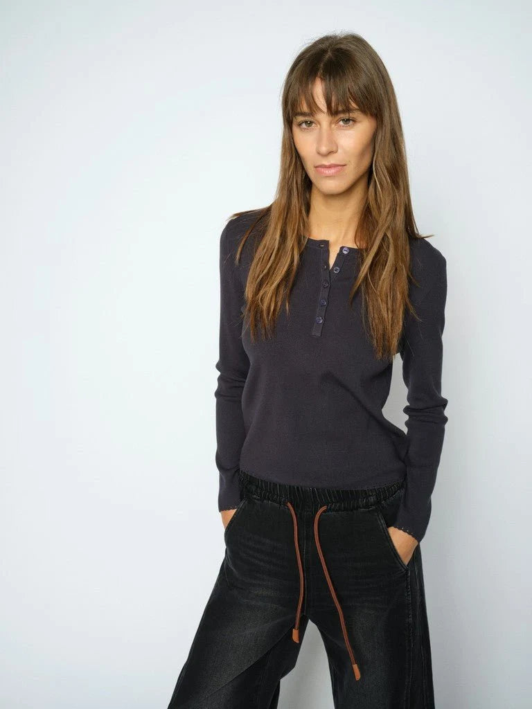 Aliz Caliz Plain Long Sleeve  Knit