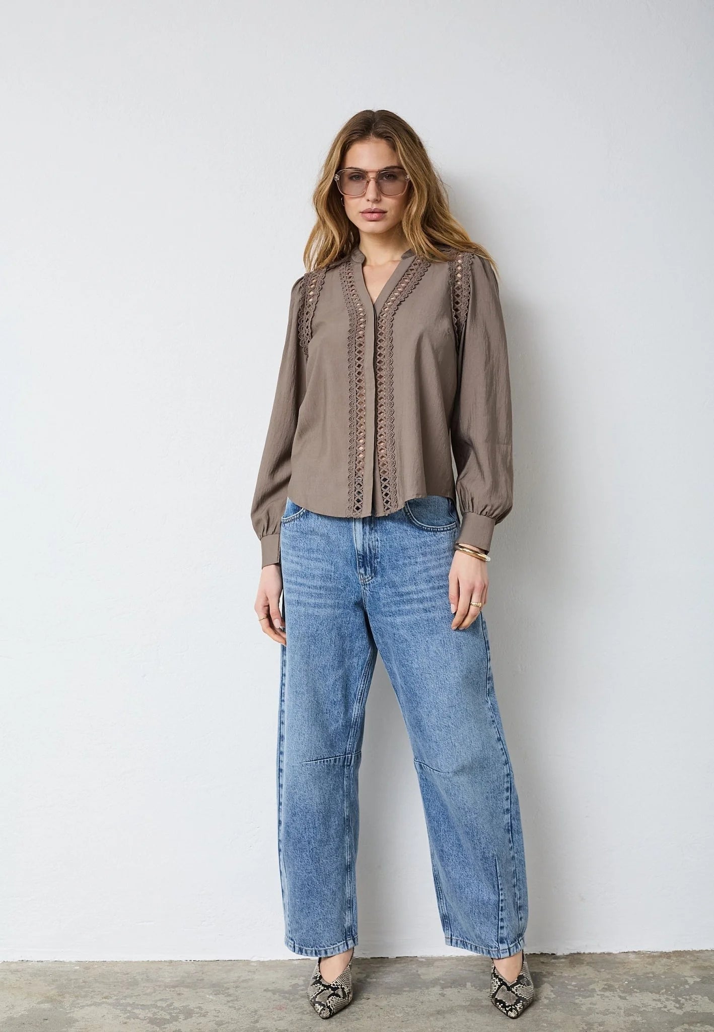 Co'Couture Lace V-Shirt