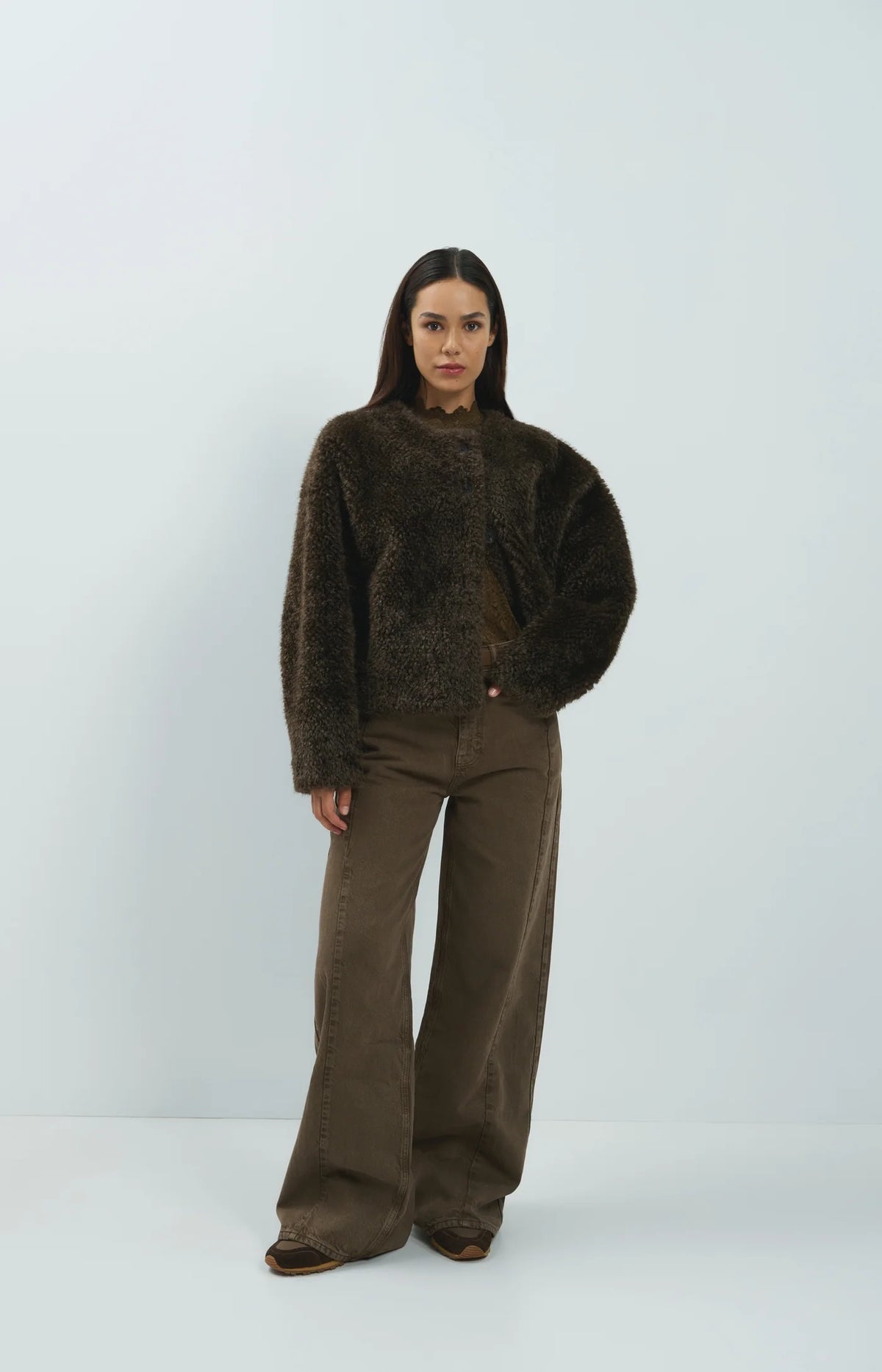 Oversized Short Fur Jacket Delicioso