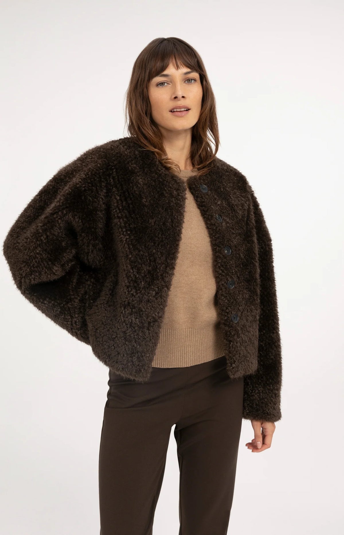 Oversized Short Fur Jacket Delicioso