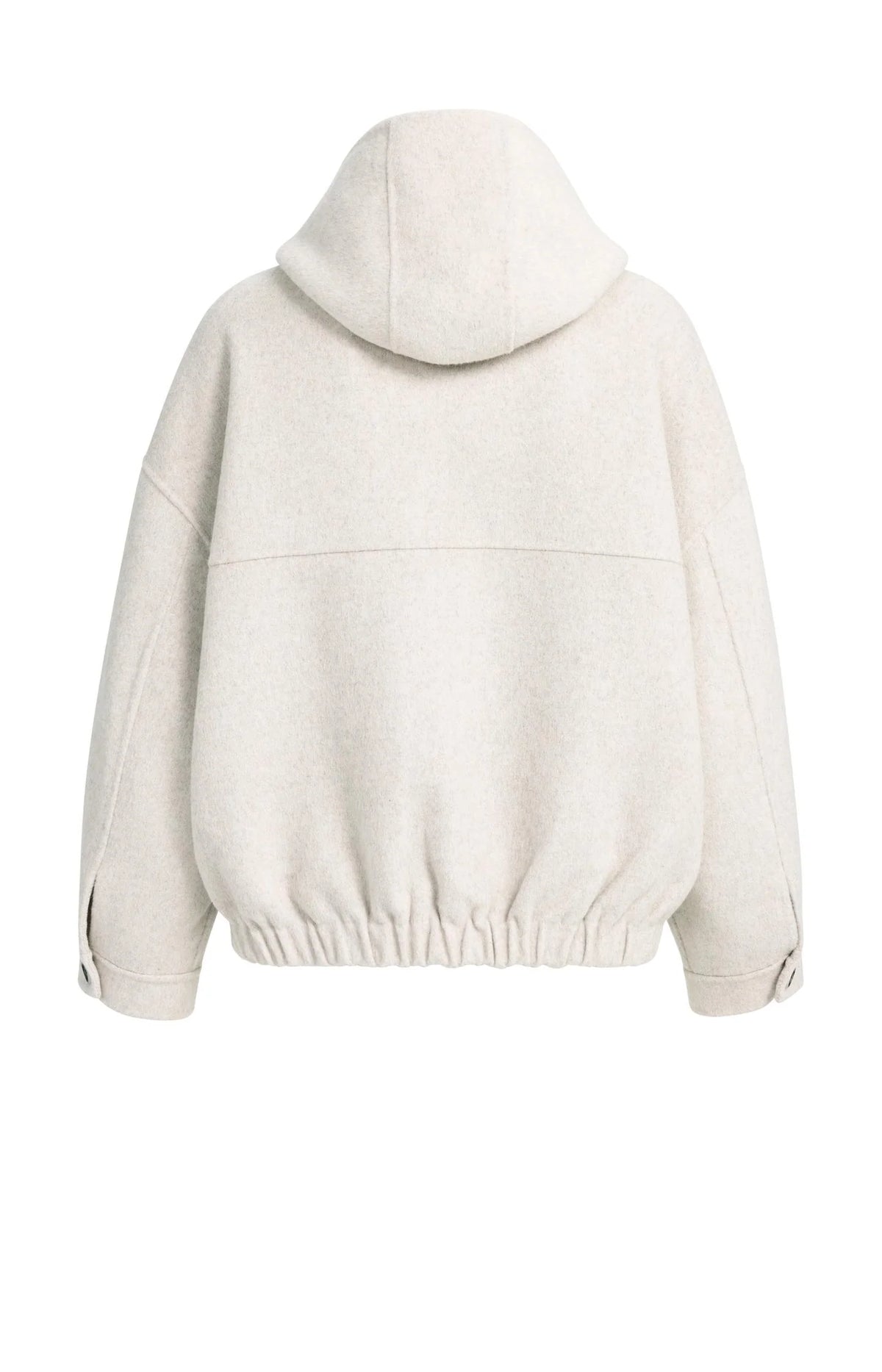 Wool Blend Hooded Jacket