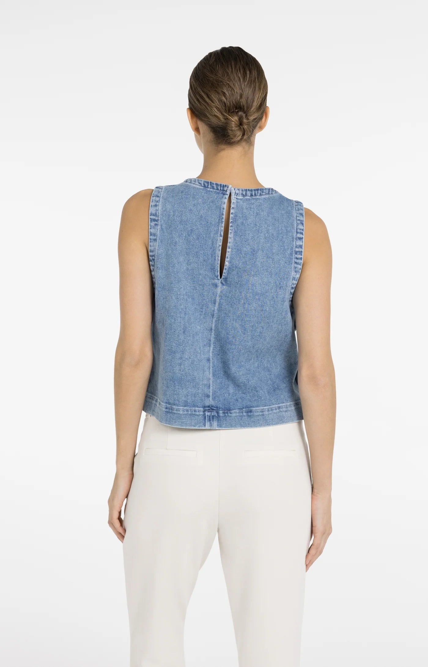 Yaya Sleeveless Denim Top