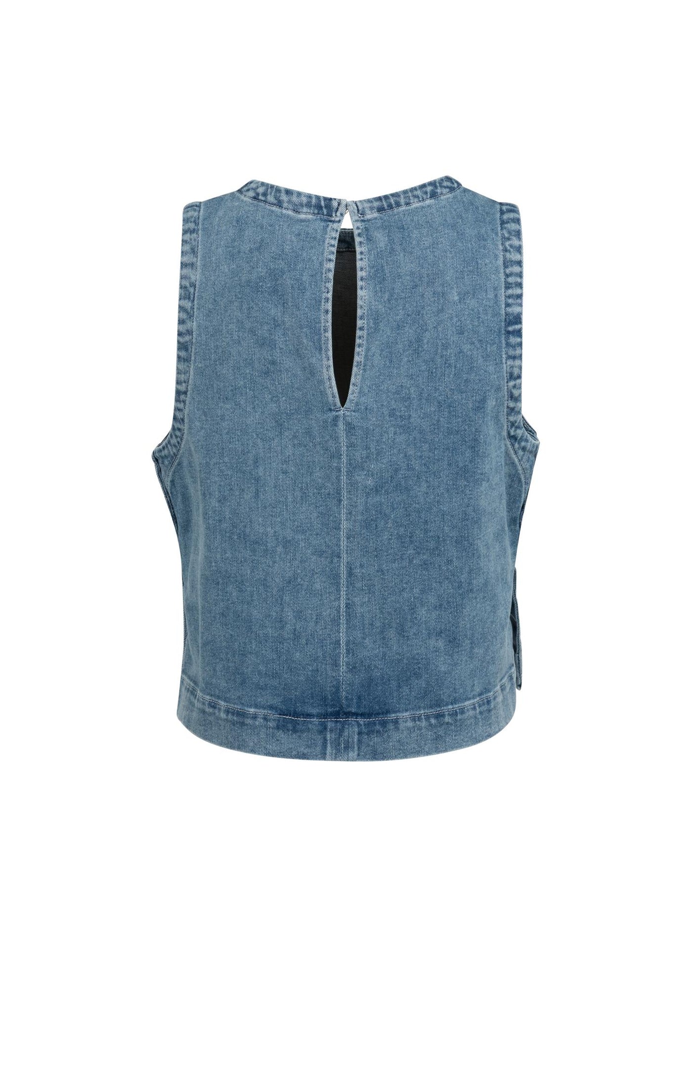 Yaya Sleeveless Denim Top
