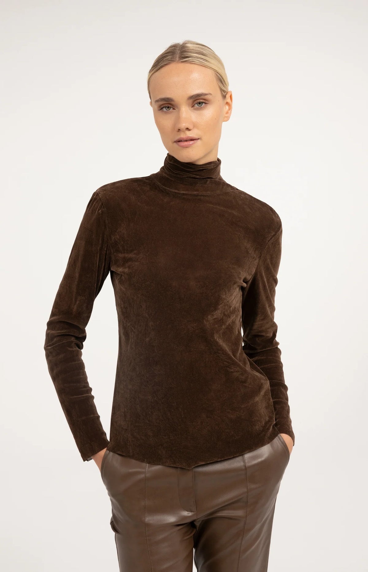 Velvet Mesh Top