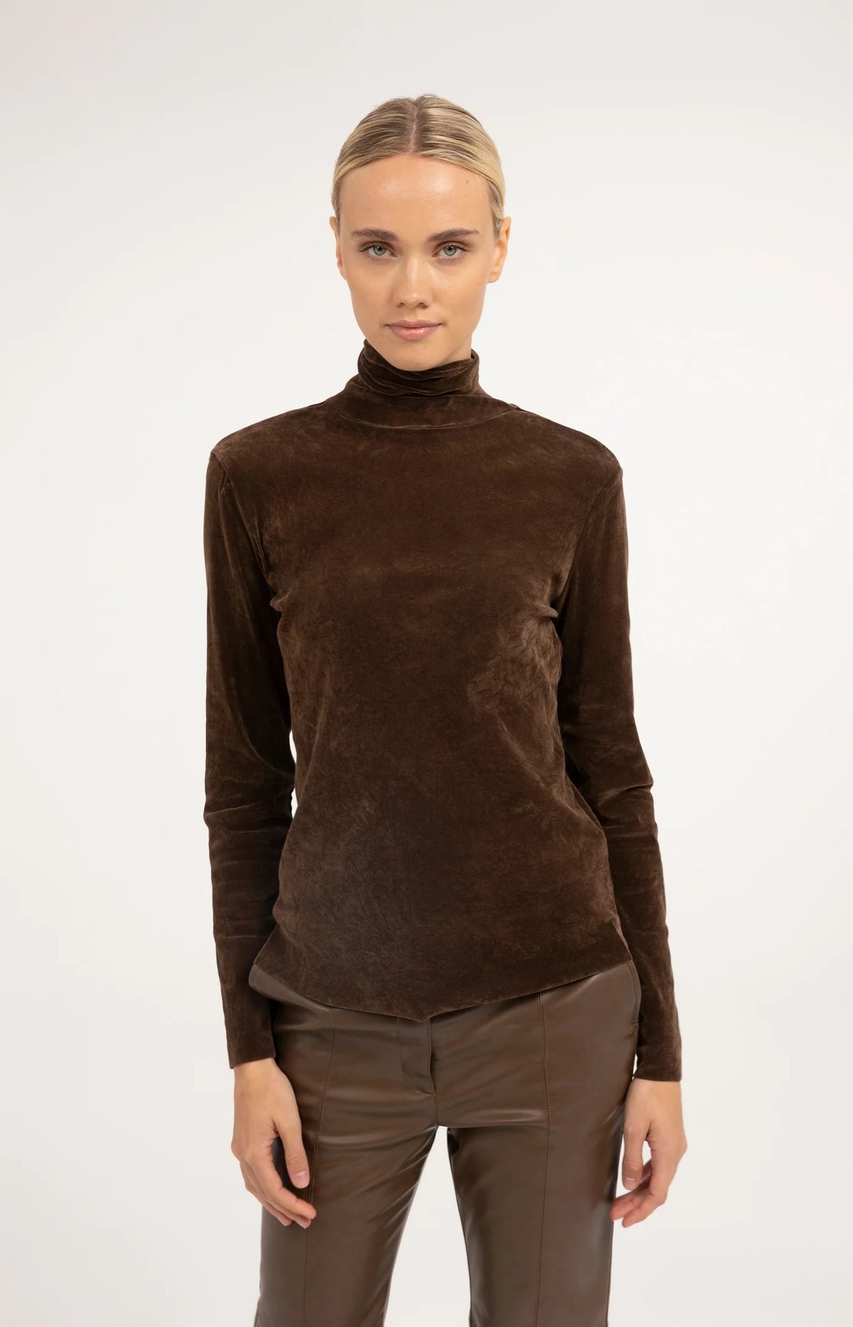 Velvet Mesh Top