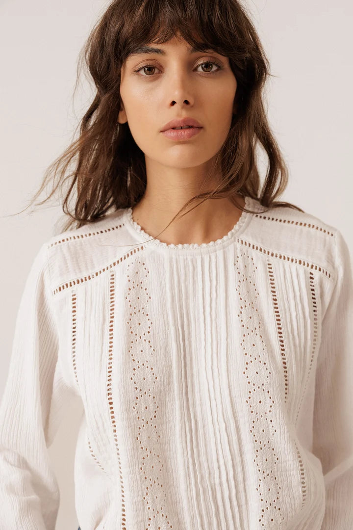 Romantic Double-Gauze Blouse