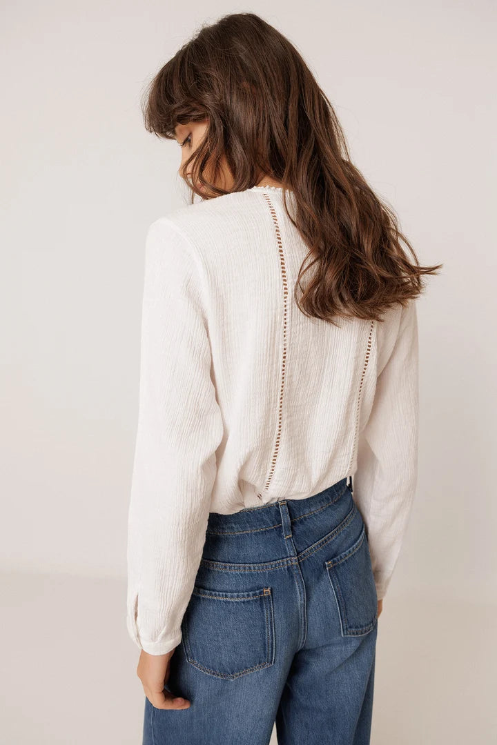 Romantic Double-Gauze Blouse