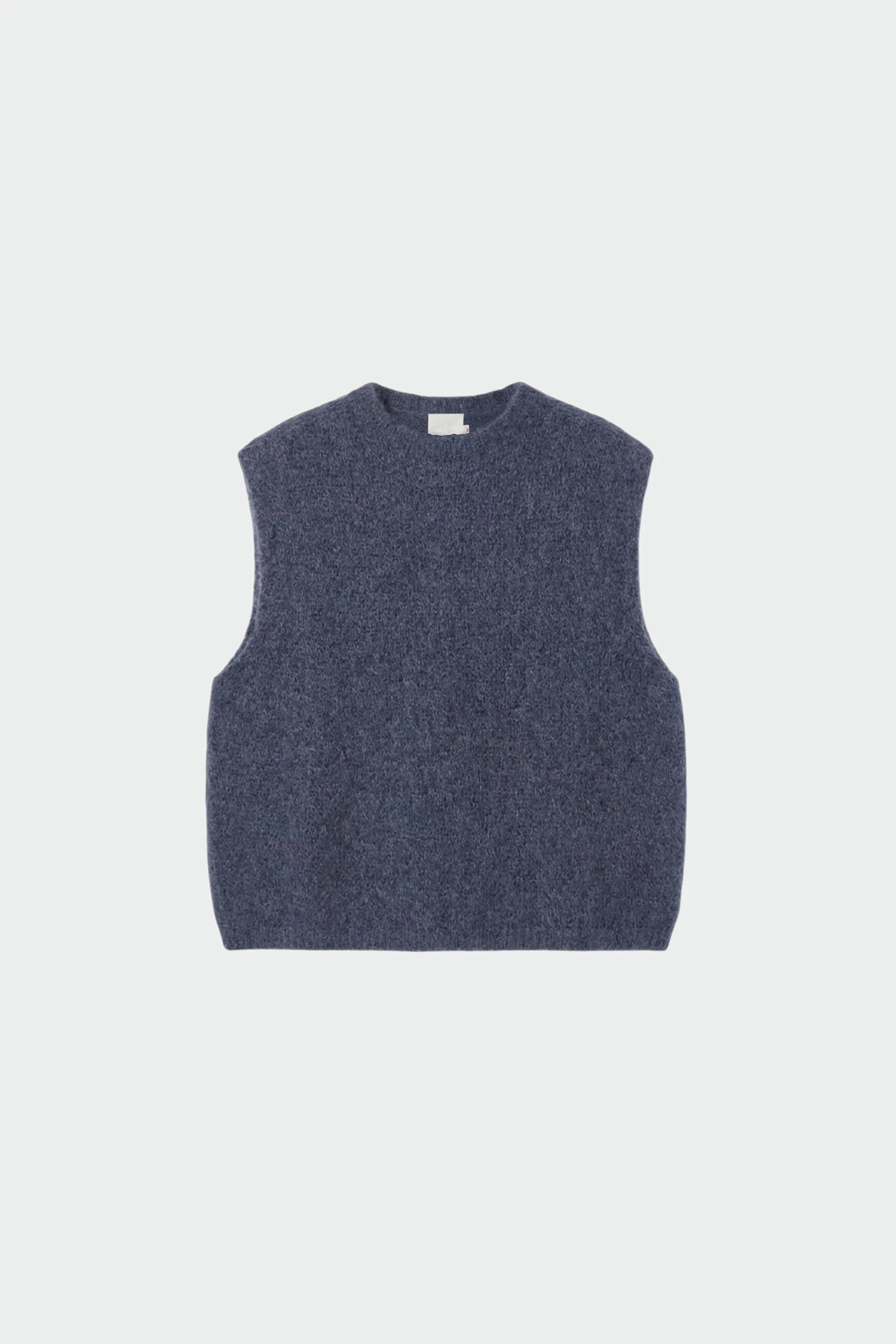 Boxy Mohair Vest - Blue