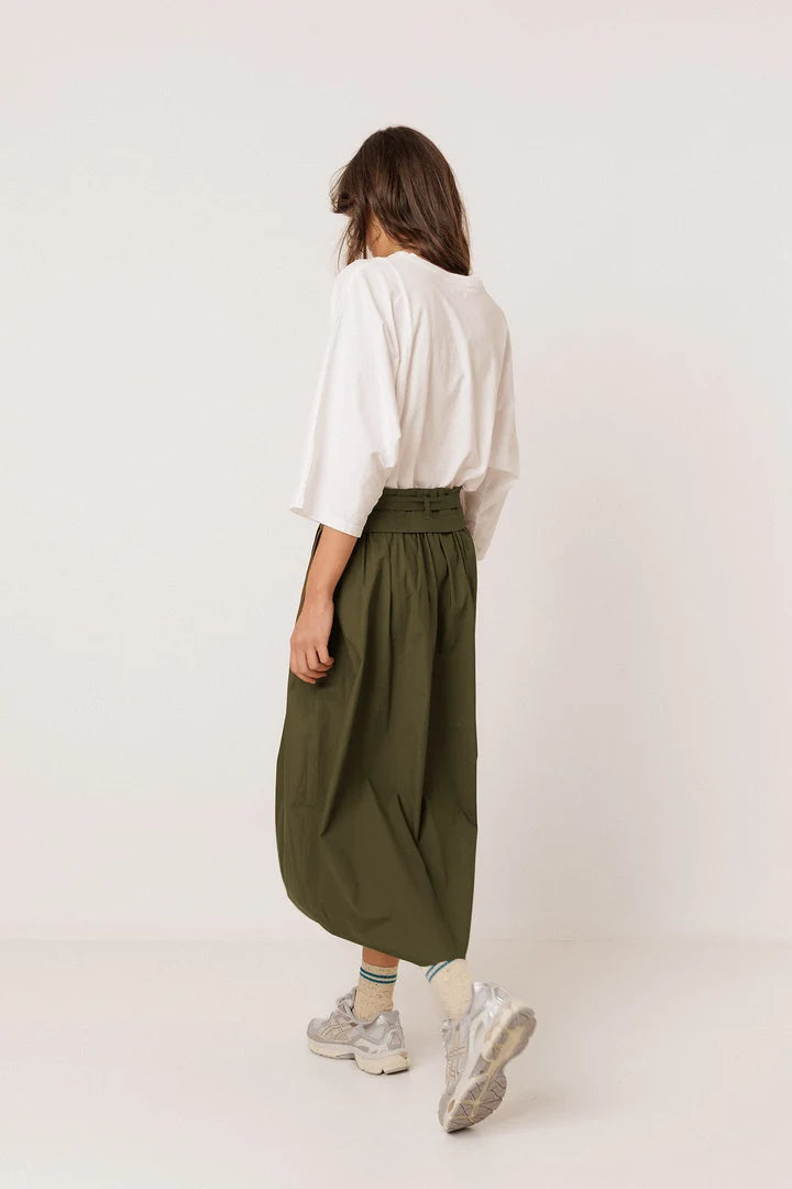 Poplin Midi Skirt