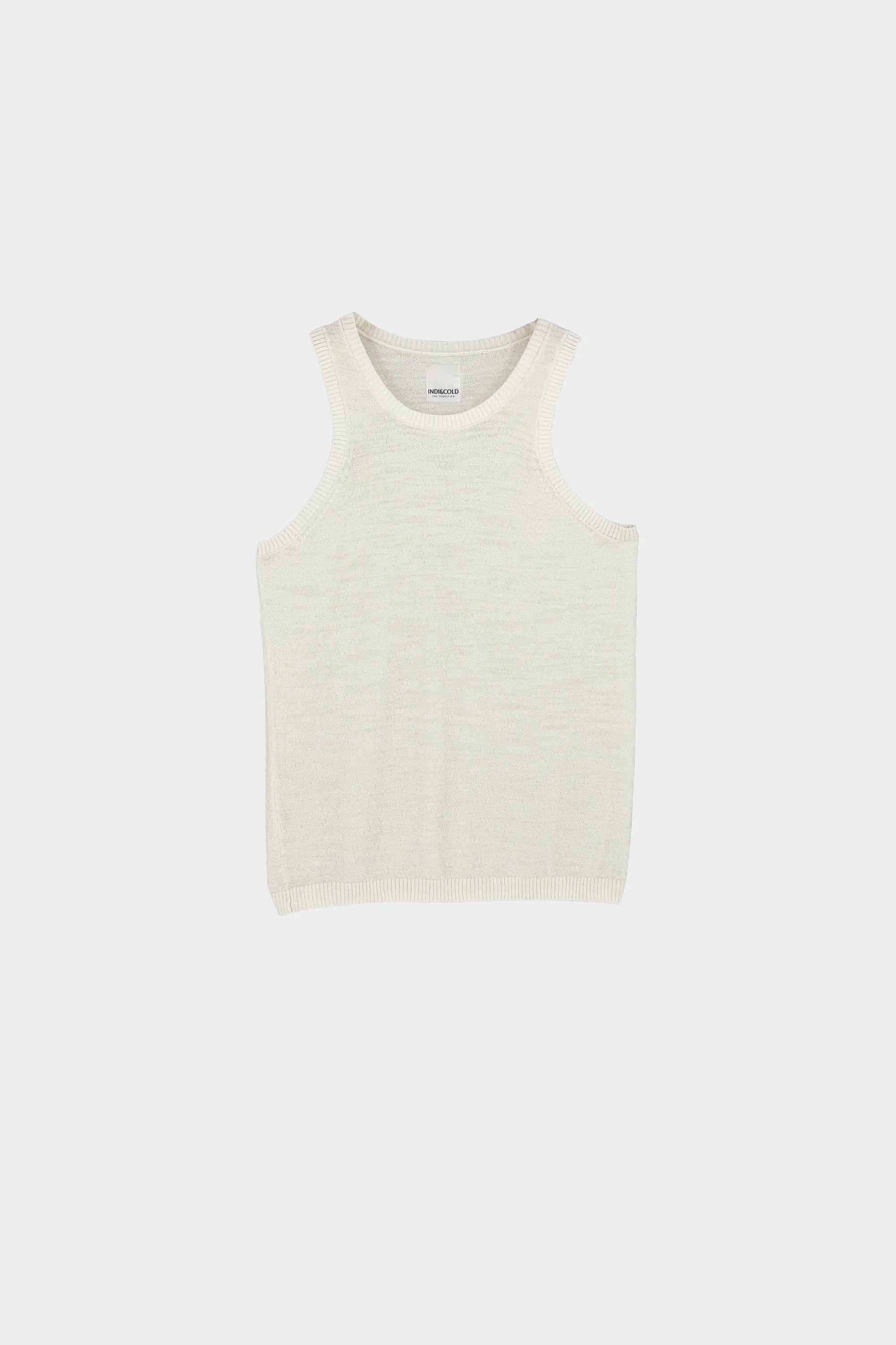 Lana Halter Ecru Merino Top