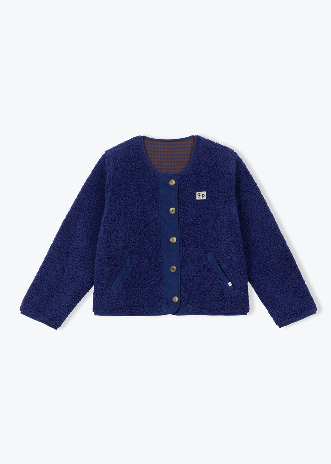 A.P Marine Blue & Gingham Reversible Jacket